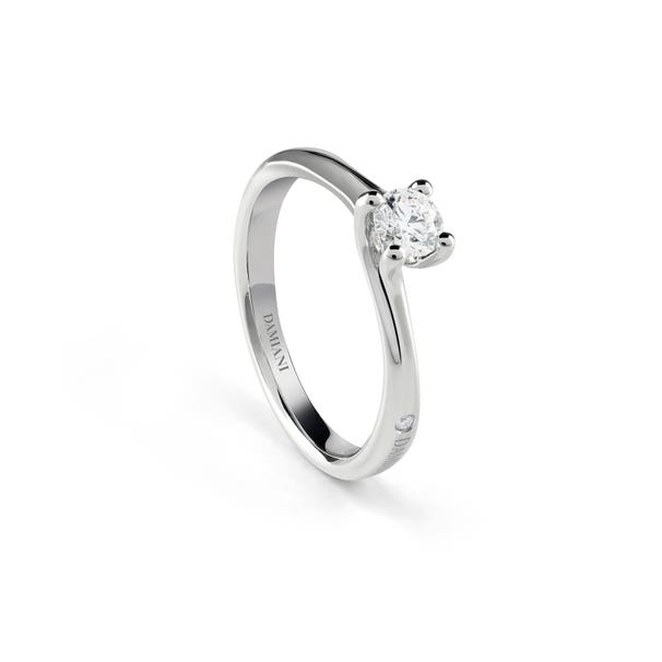 Anello di fidanzamento in platino con diamante da 0,15 carati, colore G, purezza VS Amami DAMIANI 20088120_c - 1