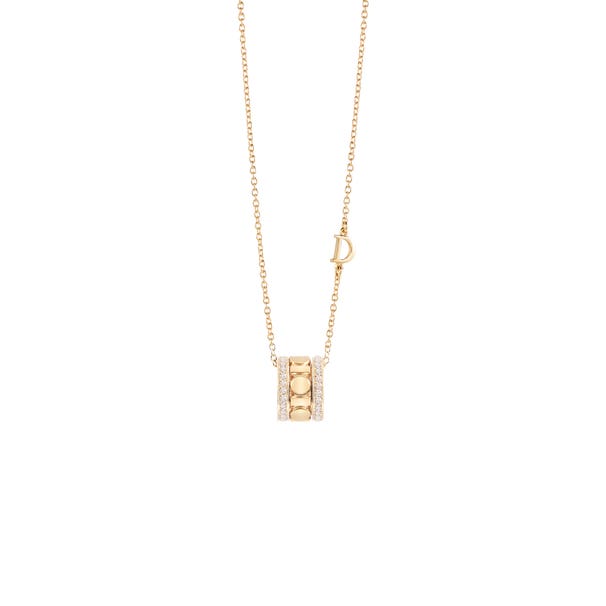 Yellow gold and diamonds necklace, 8,3 mm.  Belle Époque Reel DAMIANI 20093328 - 1