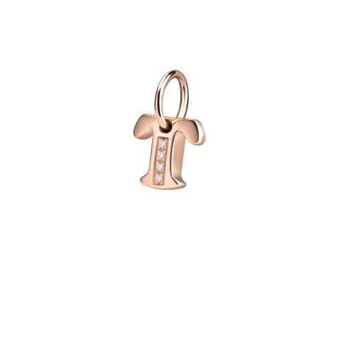 Pink gold and diamonds charm - T My First DAMIANI 20100256 - 1